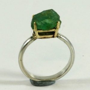 Emerald, silver and gold ring 2013