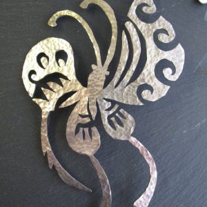 Large butterfly brooch in silver 2008
