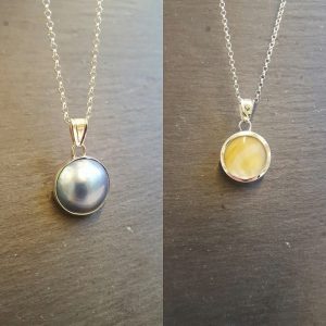Silver and mabe pearl necklace 2016