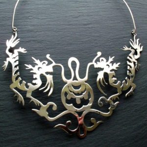 The two dragon necklace in silver 2008.09