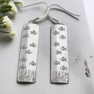Silver Shoal of Fish Earrings