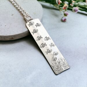 Silver Shoal of Fish necklace