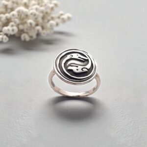 Pictish silver dog ring